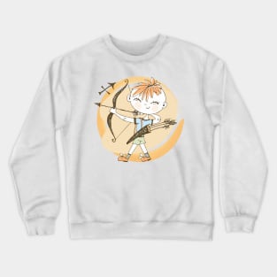 Zodiac Sagittarius Cute Kid Design Horoscope Gift Crewneck Sweatshirt